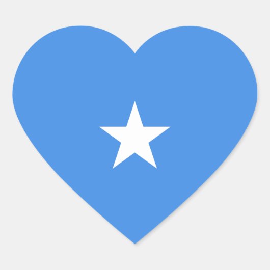 Cœur Sticker Coeur du drapeau somalien (Devant)