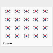 Cœur Sticker Coeur du drapeau sud-coréen (Feuille)