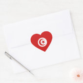 Cœur Sticker Coeur du drapeau tunisien (Enveloppe)