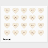 Cœur Sticker Coeur du matin - Design Beige minimal (Feuille)