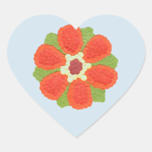 Cœur Sticker Coeur Fleur Dotty