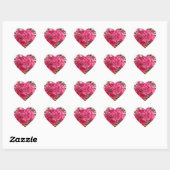Cœur Sticker Coeur Fleur Printemps (Feuille)