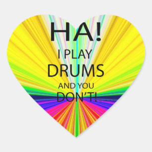Cœur Sticker Coeur Ha Drums
