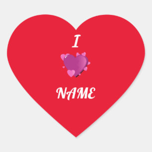 Cœur Sticker Coeur I Nom du coeur