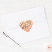 Cœur Sticker Coeur Lit Mint (Enveloppe)