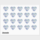 Cœur Sticker Coeur mariage dans les Hydrangeas Bleues L (Feuille)