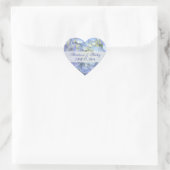 Cœur Sticker Coeur mariage dans les Hydrangeas Bleues L (Sac)