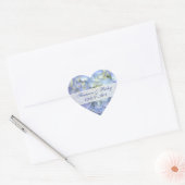 Cœur Sticker Coeur mariage dans les Hydrangeas Bleues L (Enveloppe)