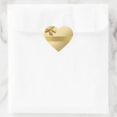 Cœur Sticker Coeur Mariage Or Avec Bow (Sac)
