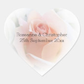 Cœur Sticker Coeur mariage Peach rose Rosebud (Devant)