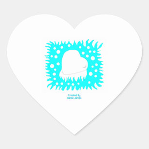 Cœur Sticker Coeur Neige hiver