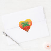 Cœur Sticker Coeur Palm Tree (Enveloppe)