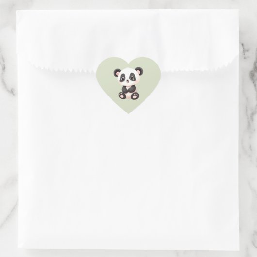 Cœur Sticker Coeur Panda Cute (Sac)