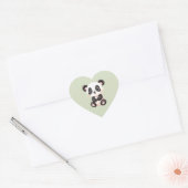 Cœur Sticker Coeur Panda Cute (Enveloppe)