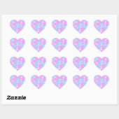 Cœur Sticker Coeur Pastel Sparkle Star (Feuille)