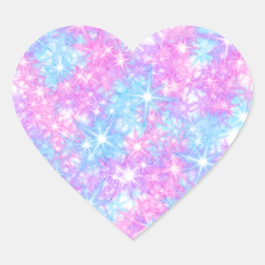 Cœur Sticker Coeur Pastel Sparkle Star (Devant)