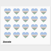 Cœur Sticker Coeur Pastels (Feuille)