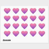 Cœur Sticker Coeur rose pourpre (Feuille)