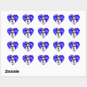 Cœur Sticker Coeur Snowman (Feuille)