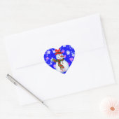 Cœur Sticker Coeur Snowman (Enveloppe)