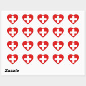 Cœur Sticker Coeur Suisse (Feuille)