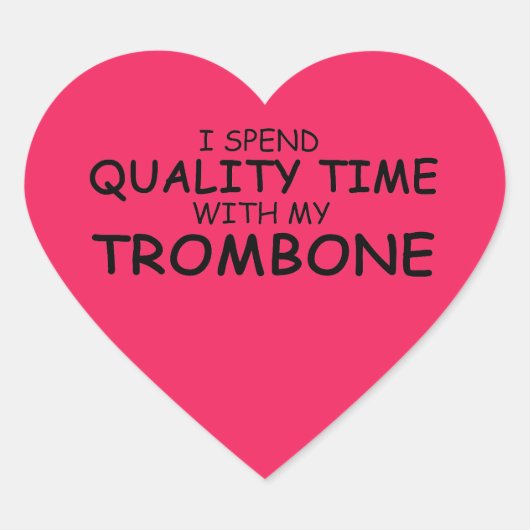Cœur Sticker Coeur Trombone Temps Qualité (Devant)
