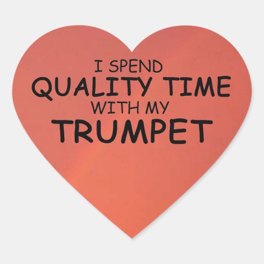 Cœur Sticker Coeur Trumpet Time de qualité (Devant)