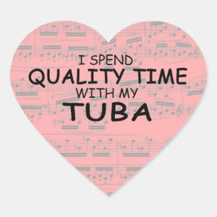 Cœur Sticker Coeur Tuba Time