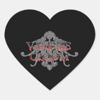 Sticker Coeur Vampire Groom