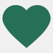 Cœur Sticker Coeur vert foncé riche (Devant)