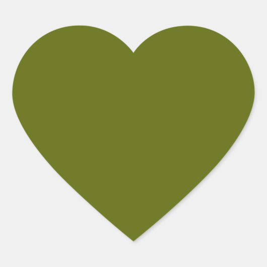 Cœur Sticker Coeur Vert Olive (Devant)