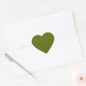Cœur Sticker Coeur Vert Olive (Enveloppe)