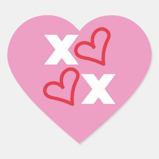 Cœur Sticker Coeur XOXO (Devant)
