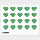 Cœur Sticker Coeur Zen Bubble Vert (Feuille)