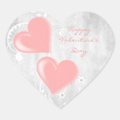 Cœur Sticker Coeurs Valentin rose (Devant)