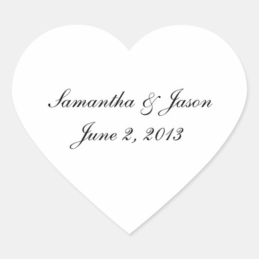 Cœur Sticker "Concevez votre propre" (Devant)