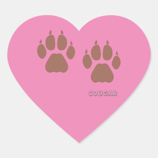 Cœur sticker custom cougar (Devant)