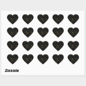 Cœur Sticker d'anniversaire du 17 avril (Feuille)