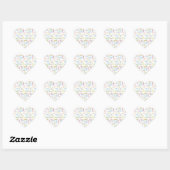 Cœur Sticker d'anniversaire du 19 avril (Feuille)