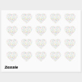 Cœur Sticker d'anniversaire du 19 février (Feuille)
