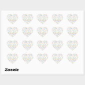 Cœur Sticker d'anniversaire du 21 mars (Feuille)