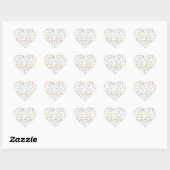 Cœur Sticker d'anniversaire du 24 mars (Feuille)