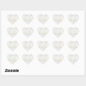 Cœur Sticker d'anniversaire du 29 avril (Feuille)