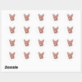 Cœur Sticker d'art de chien Basenji (Feuille)