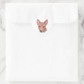 Cœur Sticker d'art de chien Basenji (Sac)