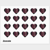 Cœur Sticker de coeur d'amour (Feuille)