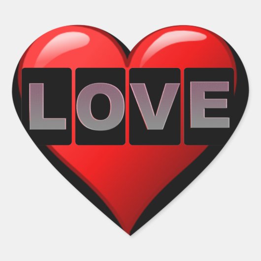 Cœur Sticker de coeur d'amour (Devant)