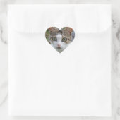 Cœur Sticker de coeur de chat blanc (Sac)