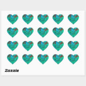 Cœur Sticker de coeur de danse dragonfly (Feuille)
