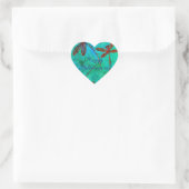 Cœur Sticker de coeur de danse dragonfly (Sac)